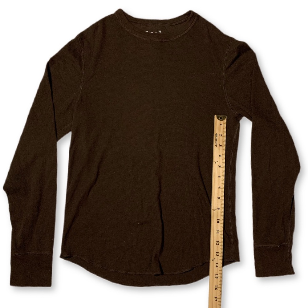 Gap Blank Long Sleeve Athletic Fit Cotton Brown size XS